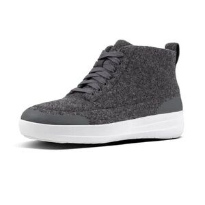 Fitflop Charcoal Stefanie Wool High Top Sneakers 9